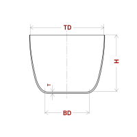 Platin Malzemeden Üretilmiş, Geniş Formda Kroze